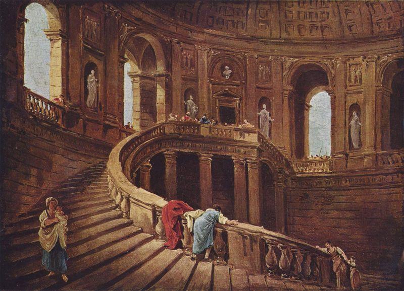 Hubert Robert Freitreppe im Schlob von Caprarola